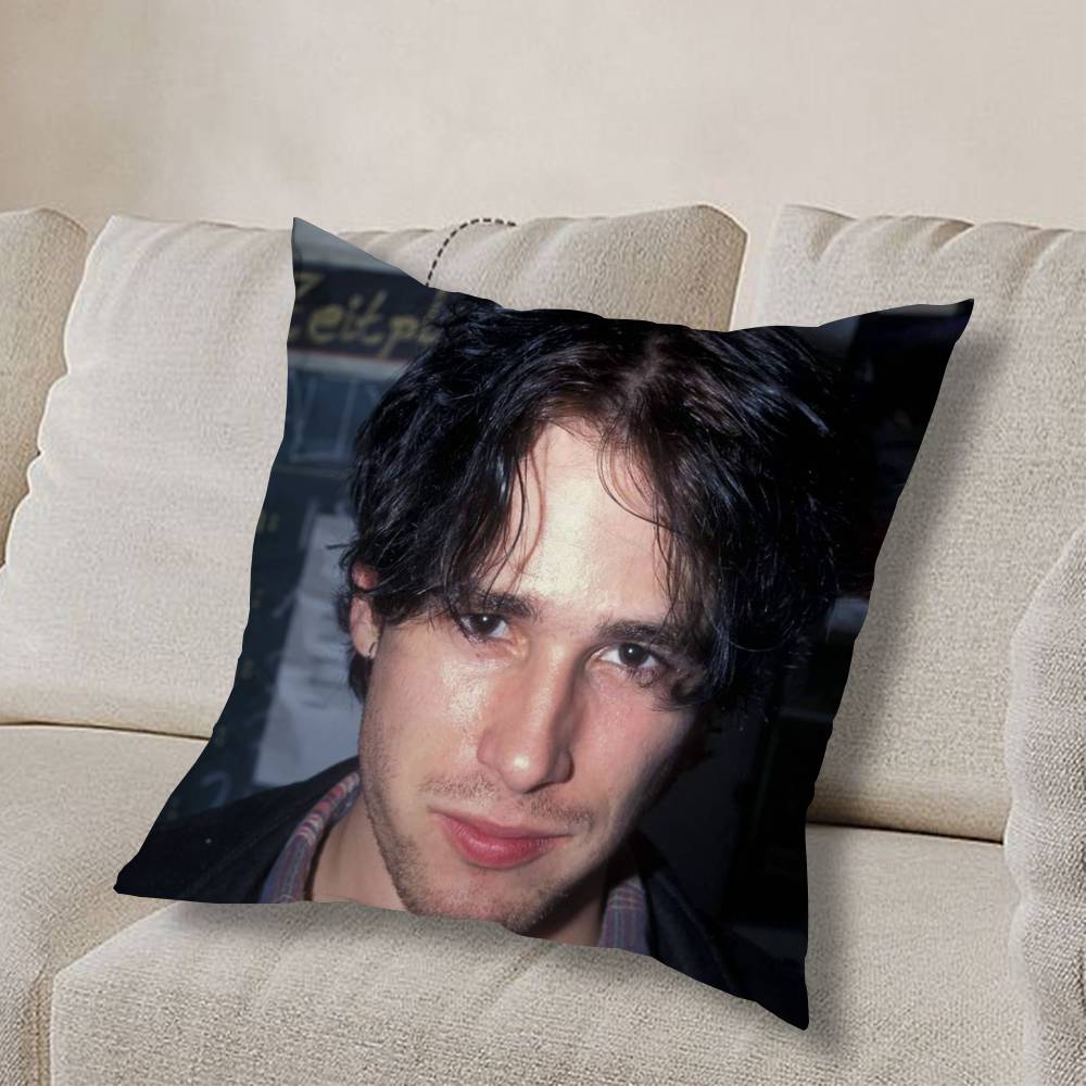 J-Jeff Buckley Grace COOL Pillow Case Anti-dustmite Pillowcase Invisible zipper silky short plush Sofa cushion cover