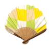 [Hanakanzashi] Women's Folding Fan Set with Fan Pouch - Stylish and Cute Business Fan with Gift Box (Yellow)