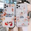 Cartoon 13 Crayon Small New Applicable iPhone11 Mobile Phone Case Apple 14Pro Transparent 15Pro Soft Case XR All Inclusive