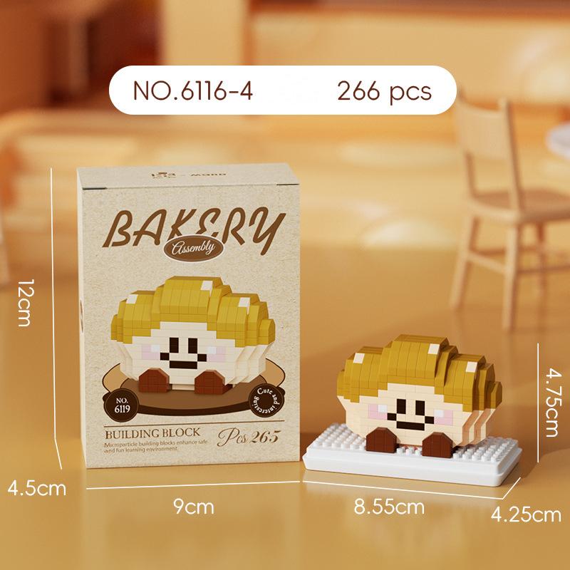 Kreative Brot-Serie Bausteine Sandwich Schweizer Rolle Kuchen Simulation Essen Kinderspielzeug zum Zusammenbauen