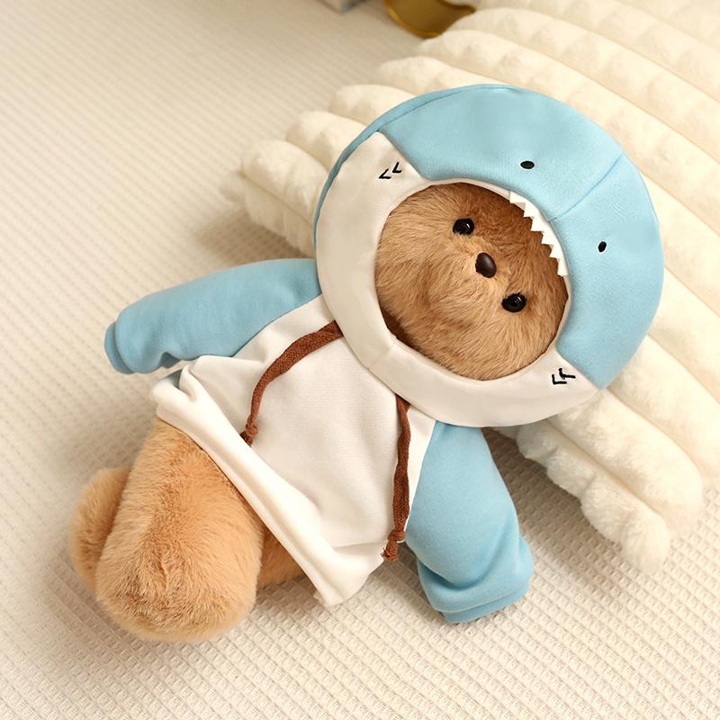 New High Quality Animal Cosplay Bear Plush Doll Pillow Dinosaur Shark Turn White Brown Bear Plush Toy for Boys Girls Comfort Toy