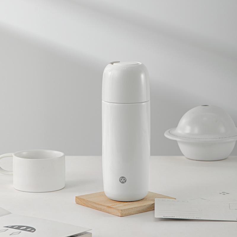 Tragbarer Mehrzweck-Thermosbecher, 400 ml, Isolierflaschen, tragbarer Thermosbecher aus Edelstahl, Wasserflasche, Reise-Teebecher, Büro-Thermosbecher