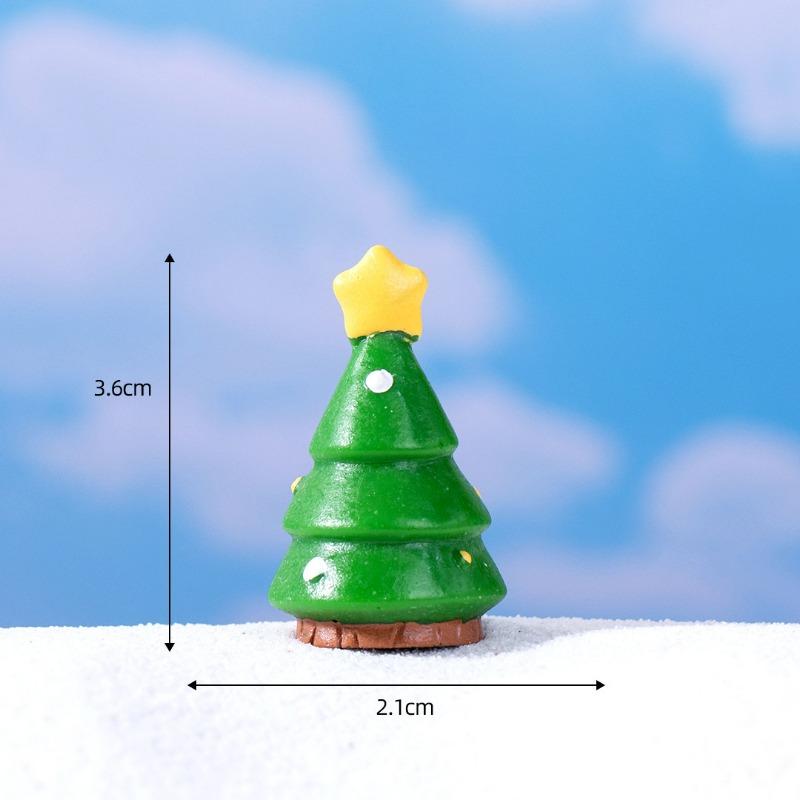 Micro-landscape Cartoon Santa Claus Snowman Tree House Snow Scene Accessories and DecorationsMiniature Small Ornaments