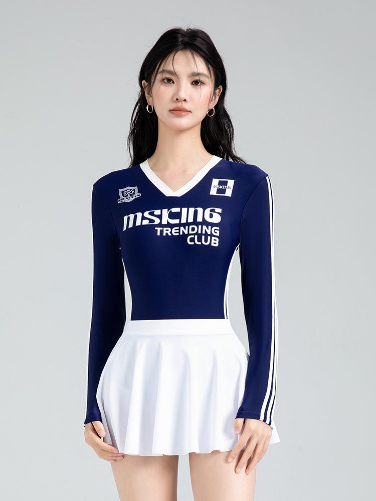 

Женский голубой повседневный корректирующий уличный купальник Yiyuan XXL темно-синий