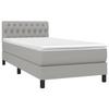 VidaXL Divan Bed with Mattress Light Grey 90x200 Cm Fabric - Model 3140265