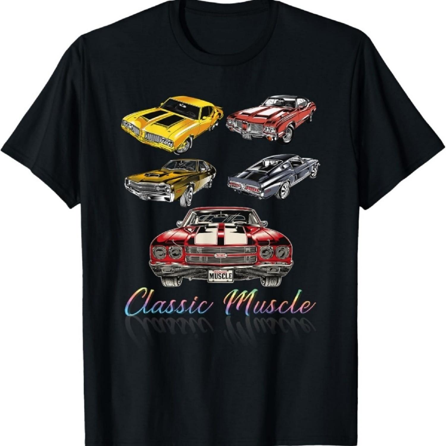 

Classic Car American Muscle Cars Novelty T-Shirt XXXXXL чорний