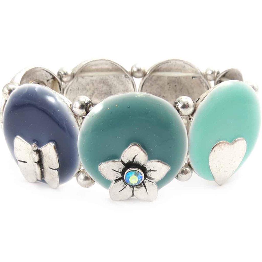 Les Trésors De Lily [E6963] - Blue 'Macarons' Designer Bracelet