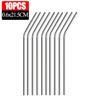 50/5x Stainless Steel Straw 304 Metal Drinking Straw for Party Kitchen Smoothie Milkshake Cocktail Hot Drinks Straight and Bent