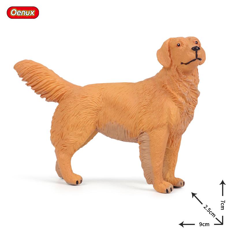 Oenux Kitty Dog Animals Model Action Figure Siamese Husky Pug Rottweiler Puppy Figurines PVC Cute Collection Toy Kids Gift