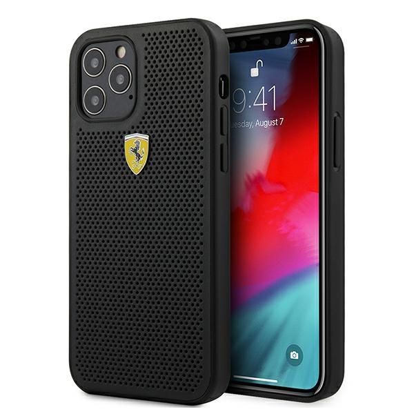 Ferrari Fespehcp12Lbk Iphone12 Pro Max 6,7 Czarny/Black Hardcase On Track Perforated