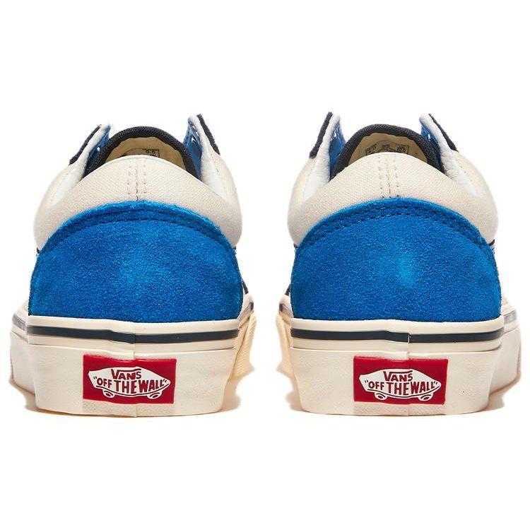 Vans Old Skool Casual Comfortable Low-Top Skate Shoes Unisex sneaker White Blue VN000CR57Z2