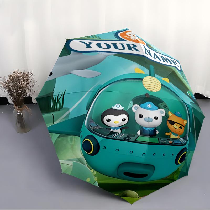 Personalized Name O-OCTONAUTS Print Umbrella - Automatic Open/Close, Eight-Rib Durable Frame, Automatic Folding Umbrella