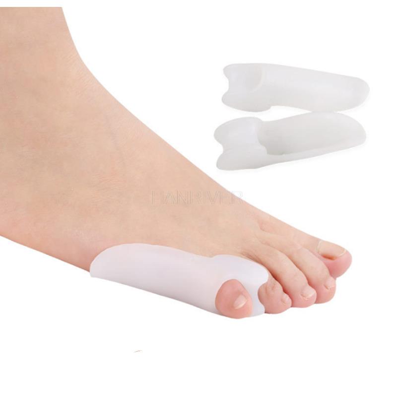 2 Pcs= 1 Pair Little Toe Varus Separator Bunion Overlapping Corrector Silicone Pad Thumb Valgus Straighten Orthosis