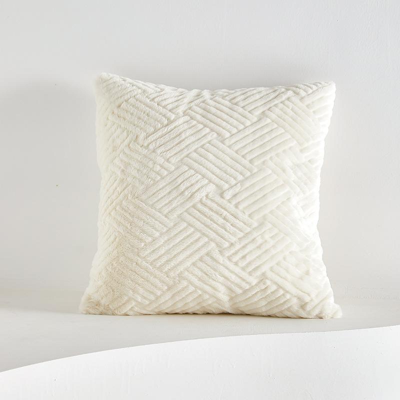 

New Embossed Pillow Geometric Double-sided Embossed Plush Pillow Cushion Cushion Flower Pattern Plush Pillow 45 * 45 (excluding core)