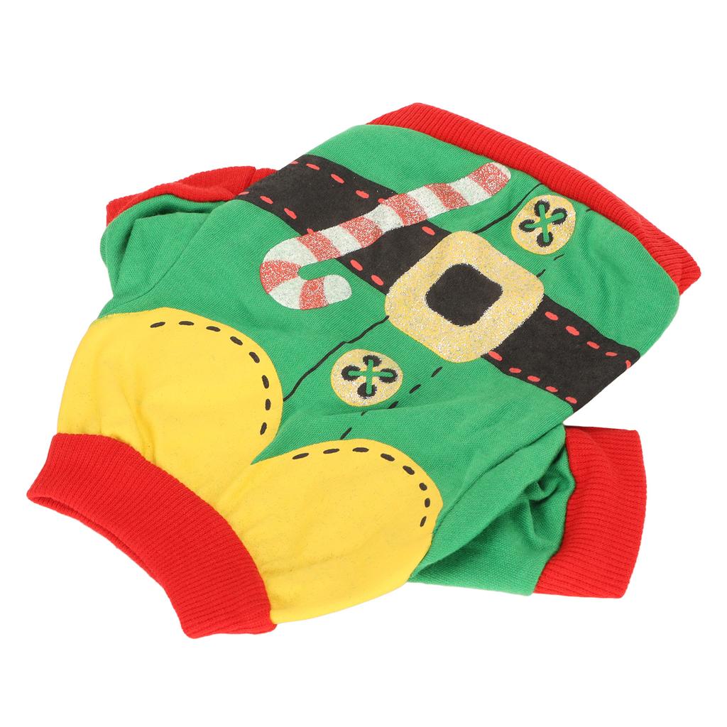 Hunde Weihnachts-Shirt Weich Polyester Elastisch Atmungsaktiv Schweißabsorption Haustier Weihnachts-Outfit für