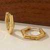European Design Rhombus Polygon Stainless Steel Earrings - Modern & Stylish for Women