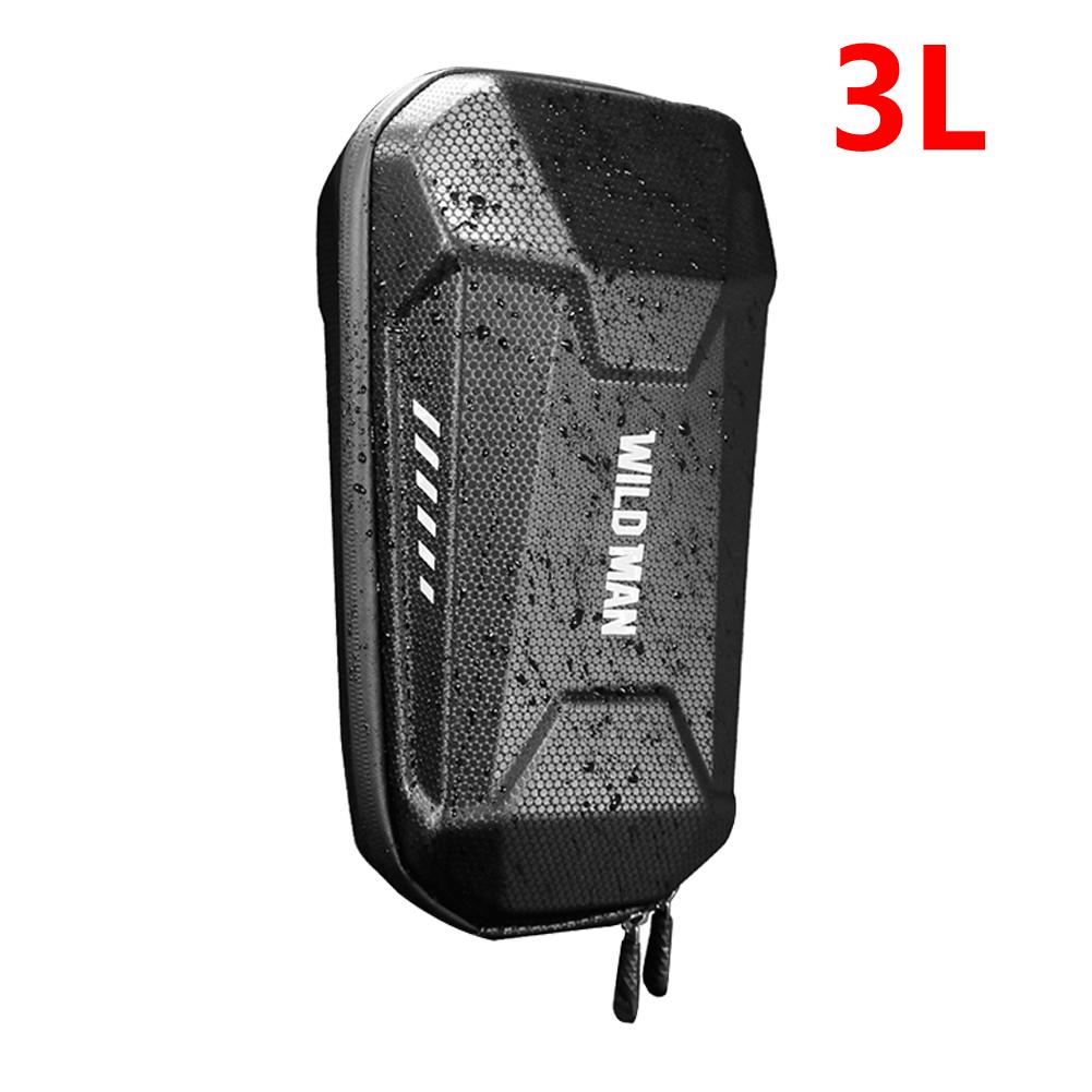 4-2L Portable Electric Scooter Handle Bar Bag Skateboard Hard Shell Front  Pouch Biking Waterproof EVA Hard Case Cycling Parts