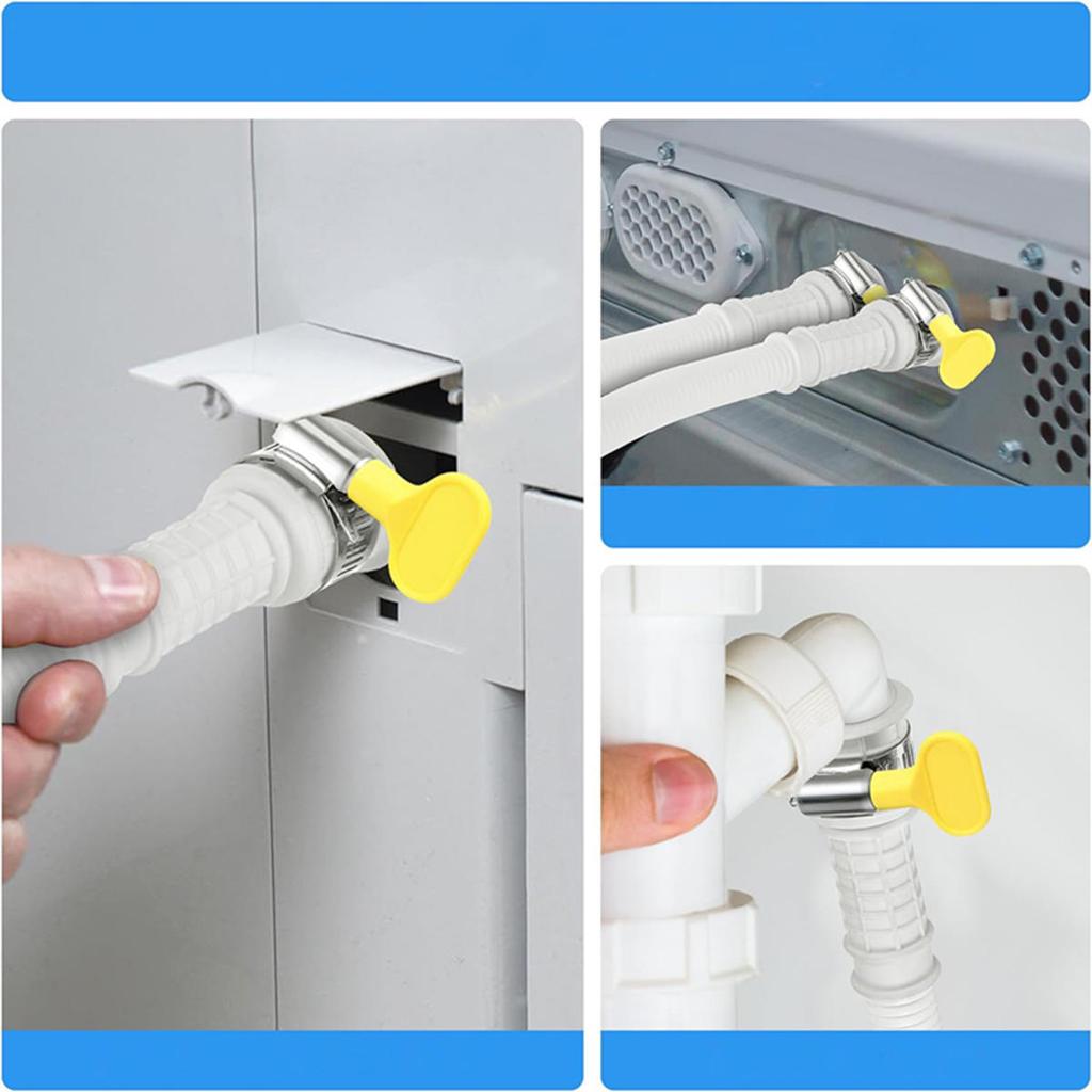 White Drain Hose Pipe Inlet Extension Tube Drainpipe for Faucet Accessories Washing Machine Water Pipe Home Improvement
