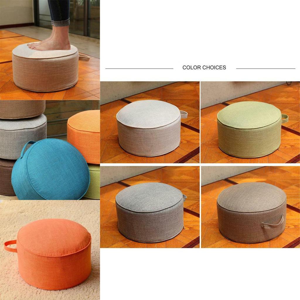 Cozy Tatami Padded Cushion With Removable And Washable Linen Cover For Sitting
