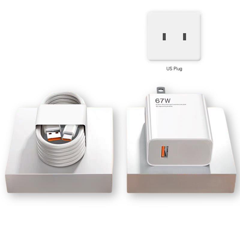 

67 Вт быстрое зарядное устройство USB 6A Type C кабель для Xiaomi 11 12 Lite 13T Redmi Note 10S 11T 12T 13 Pro POCO F5 X5 Turbo кабель для быстрой зарядки 1m Cable - Kit