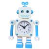 Alarm Cartoon Robot Clock Metal Casing Analog Hands Childrens Room Space Living