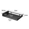 Yamazaki Table Under Placemat Storage Rack, Black, W55 X D30.2 X H6.6cm, Tower Series, Add-on Storage, Wood Screw Fixing, 1874