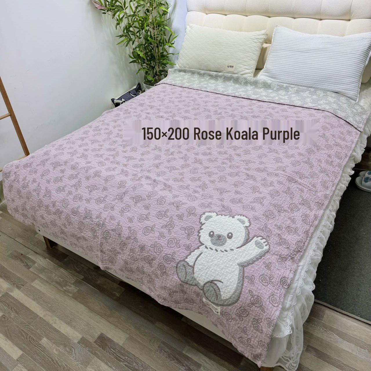 26 Cozy Delicate Single-Person Safe Cotton Blanket - Thickened Four-Layer Pure Cotton Gauze, High-Temperature Washable 150x200 cm