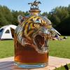 Láhev na whisky ve tvaru tygra 3D zvířecí karafa 300 ml Unikátní skleněná láhev na whisky Dárek pro milovníky whisky a nadšence do domácích mazlíčků