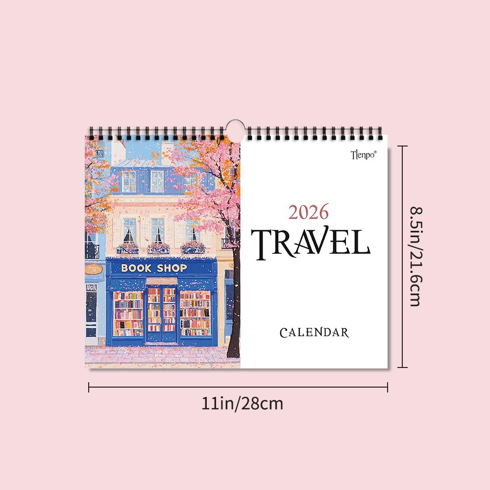 

1pc 2026 Hanging Calendar,Floral Design,12 Unique Illustrations, Monthly Planning,Perfect Gift for Birthdays,Christmas, New Year