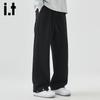 CHOCOOLATE Herren lässige Hose im japanischen Stil, locker fallend, gerade geschnitten