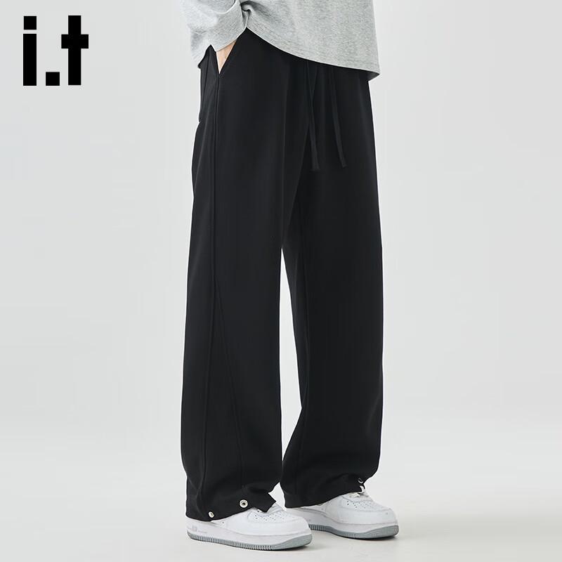 CHOCOOLATE Herren lässige Hose im japanischen Stil, locker fallend, gerade geschnitten