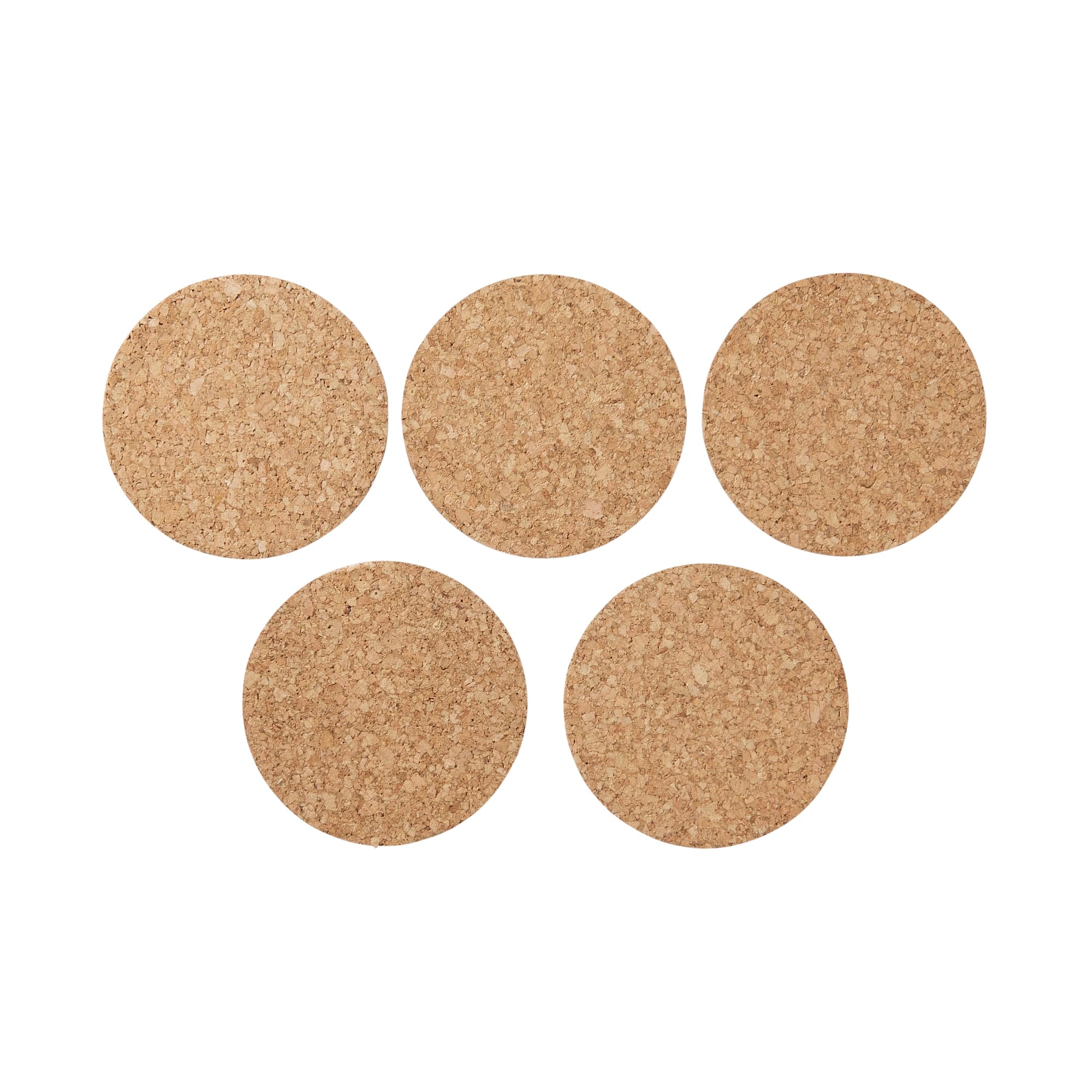 MUJI Cork Set of MDA41A1A Coasters, Approx. 9.5cm Diameter, 5,
