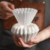 1-4 Portionen Kaffeefilterpapier Kuchenfilterpapier Tropf-Typ Wellpappe Handgebrühtes Kaffeepapier Origami Filtertasse