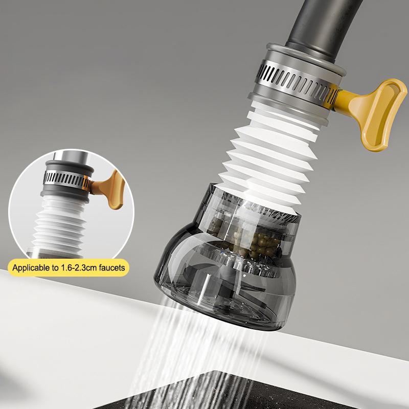 უნივერსალური 360 გრადუსით მბრუნავი ონკანის აერატორი მბრუნავი წყლის დამზოგი ეკონომაიზერი საშხაპე თავი სამზარეულოს ონკანის საქშენის ადაპტერი ნიჟარის აქსესუარები