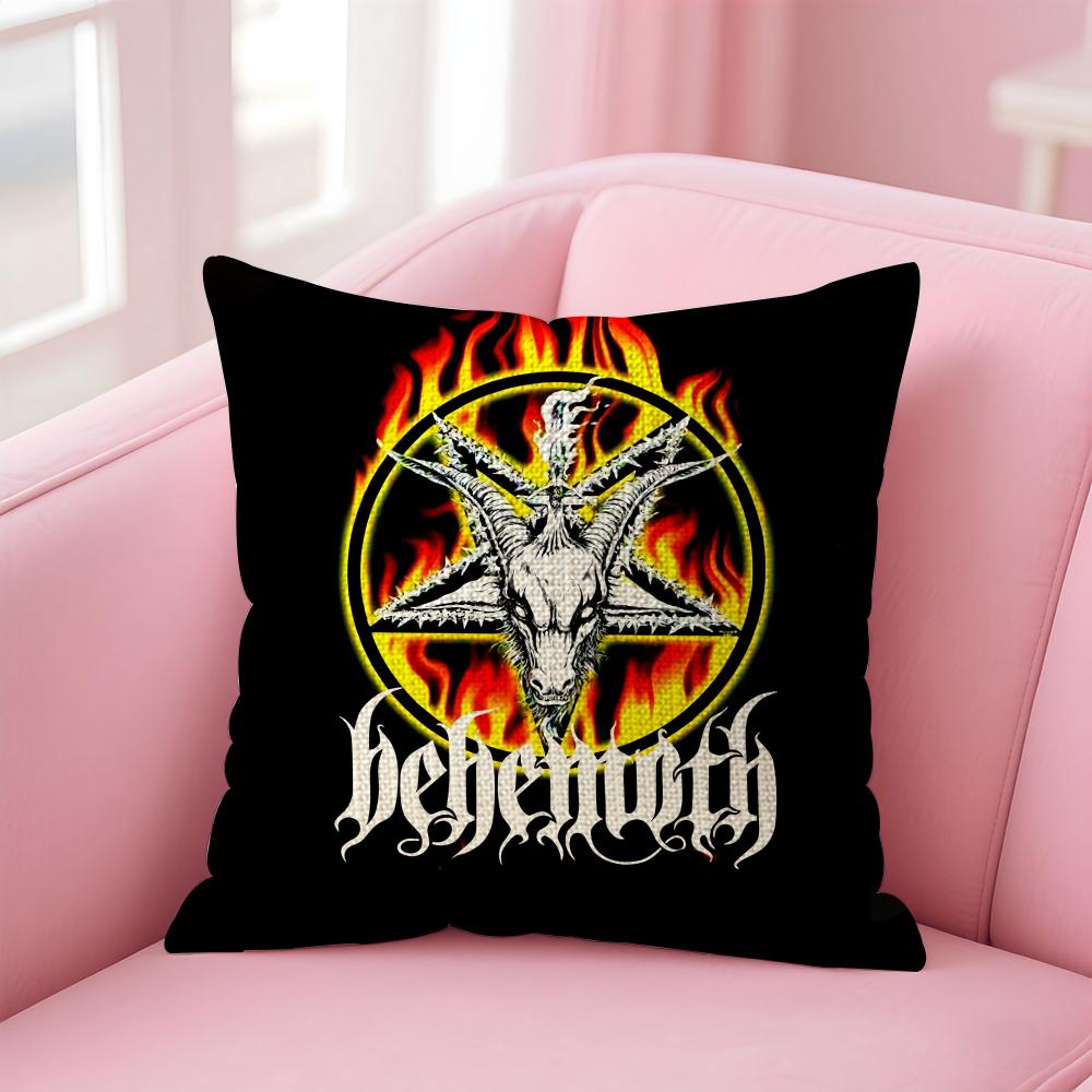 

BBEHEMOTH Band Cushion Cover Natural Linen Pillow Case DoubleSided Print Decorative Sofa Pillowcase Home Decor Gift 30x30cm