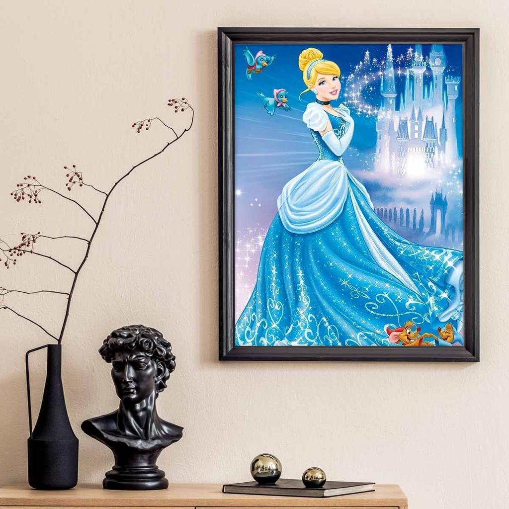 5D Diy Diamond Painting The Princess and Her Castle Full Drill Rhinestones Mosaic Embroidery Handmade Products Home Decor Gift