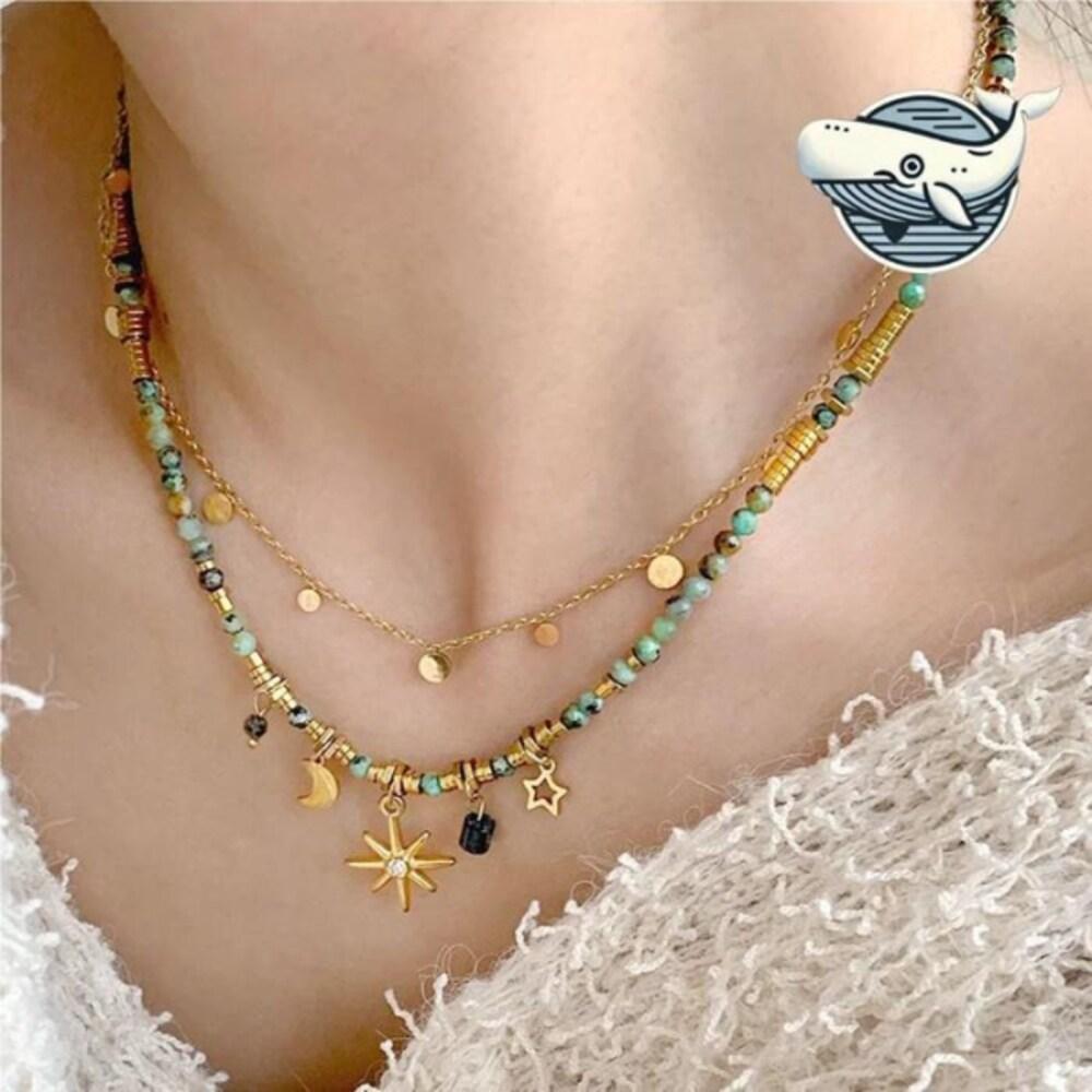 [Onoma] Onm Stylish Layered Necklace Milky Way Constellation (30245765)