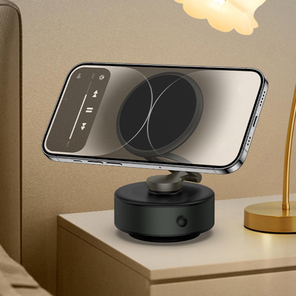 For Magsafe Mobile Phone Holder 360° Rotatable Folding Magnetic Vacuum Adsorption Suction Cup Bracket for IPhone/Samsung/Xiaomi