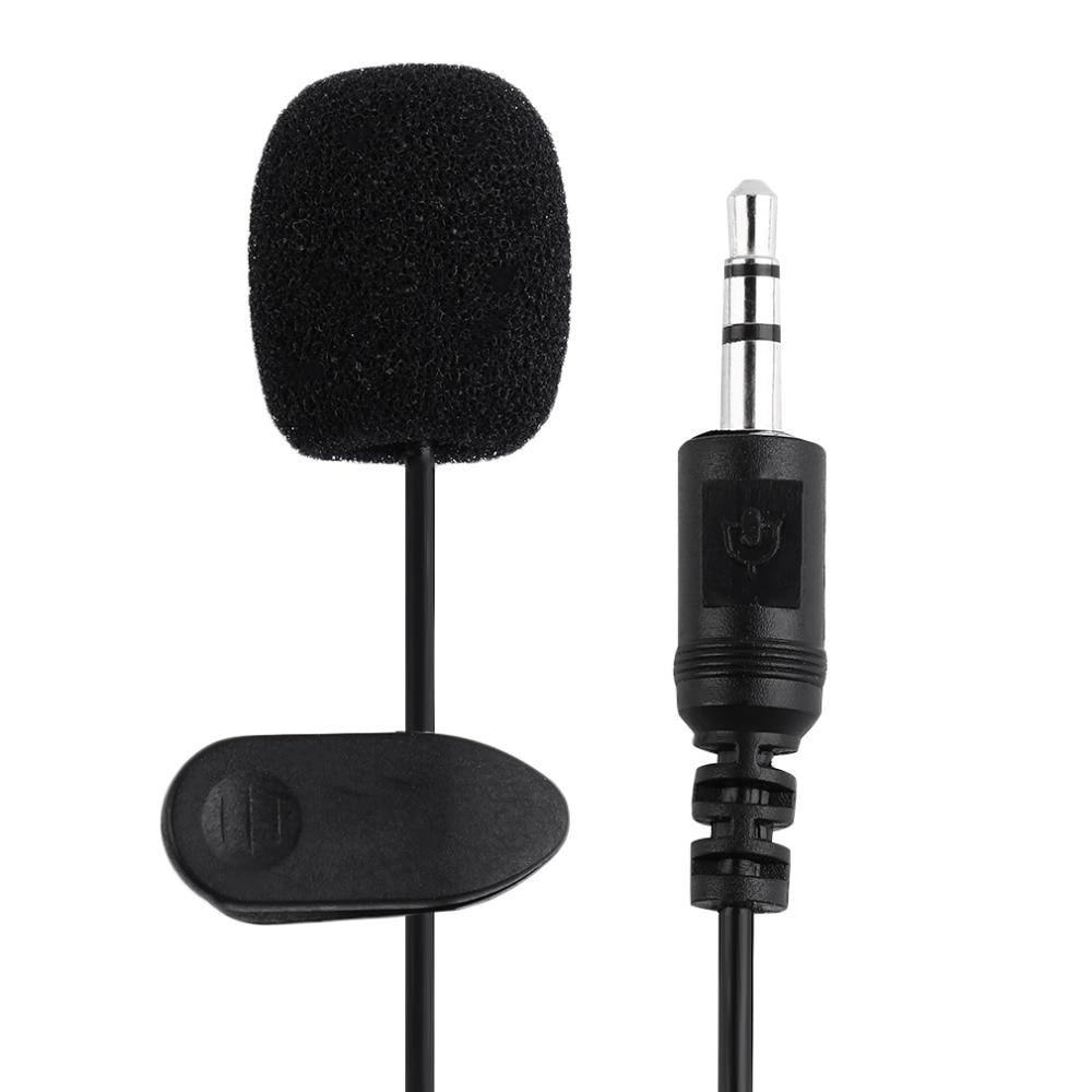 Portable 3.5mm Mini Headset Microphone Lapel Lavalier Clip Microphone For PC Laptop Lound Speaker