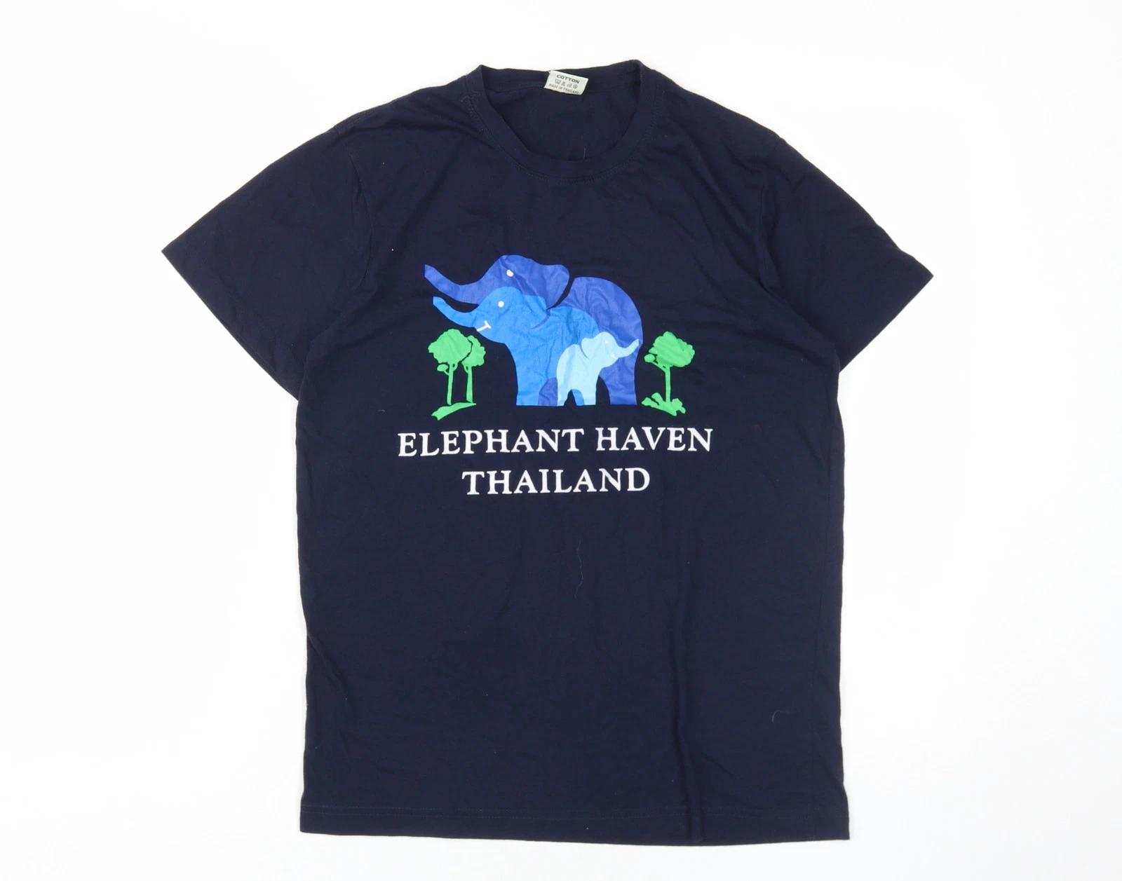 

Collon Unisex Blue Elephant T-Shirt M Casual 4XL
