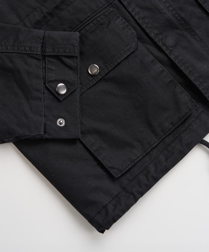 EXCONTAINER Vintage Washed Short Field Jacket (Black)