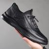 Men's Shoes New Casual Business Leather Shoes Men's Breathable Lace-up Soft Leather Sports Shoes Formal Men's Shoes