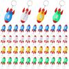 48Pcs Helicopter Mini Flashlight Keychain,Rocket Led Flashlight,Outer Space Party Favors Bulk Small Flashlights For Kids,Mini Le