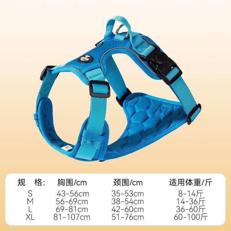 Medium and Large Dog Golden Retriever Anti-break Free Big Dog Massage Chest Strap Anti-explosion Vest Type Pet Walking Big Dog Rope
