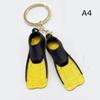1Pcs 3D Printed Mini Diving Fin Key Chain Flipper Keyring Diver Diving Gift Novelty Summer Beach Swimming Pendant For Bags