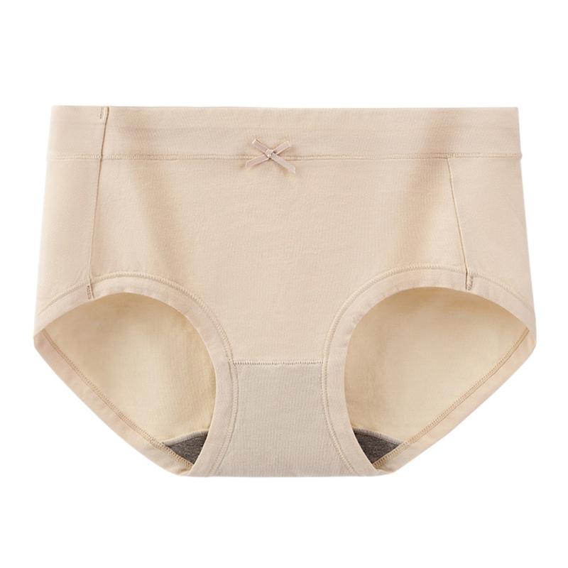 

Женские простые хлопковые трусы со средней посадкой, мягкое дышащее графеновое нижнее белье с шаговым швом, удобные повседневные трусики с деформацией бедра L