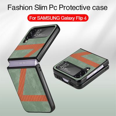 Anti -Shock Ultra Thin Leather Folding Phone Bag Case For Samsung Galaxy Z Flip 4 5g Zflip4 Flip4 Non -Slip Protective Cover
