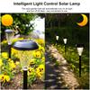 4 Packs Outdoor Lawn Lamp Solar Powered Pathway Light Landscape Decorative Garden Lights Waterproof Glass Lampshade