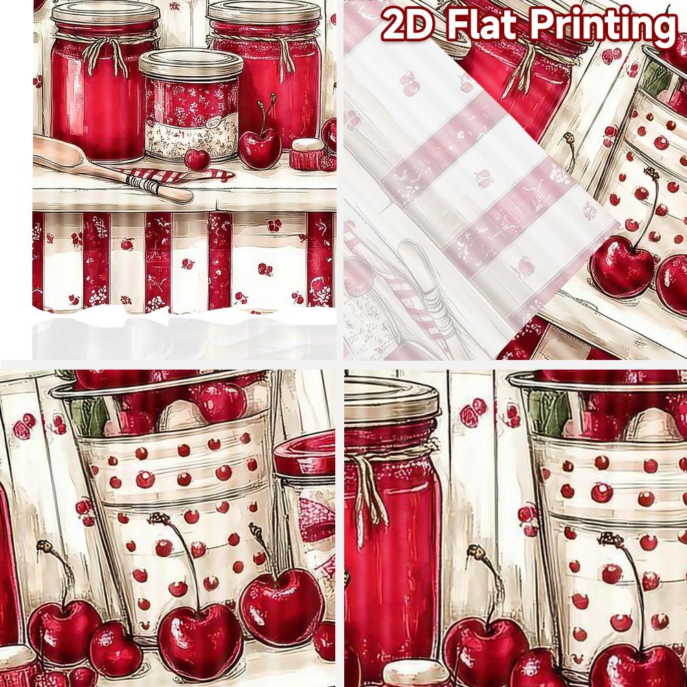 2D flat Photography Backdrop Photography Backdrop Cherry Jars on Shelf 100% Polyester Party Decorations Use for Suitable for