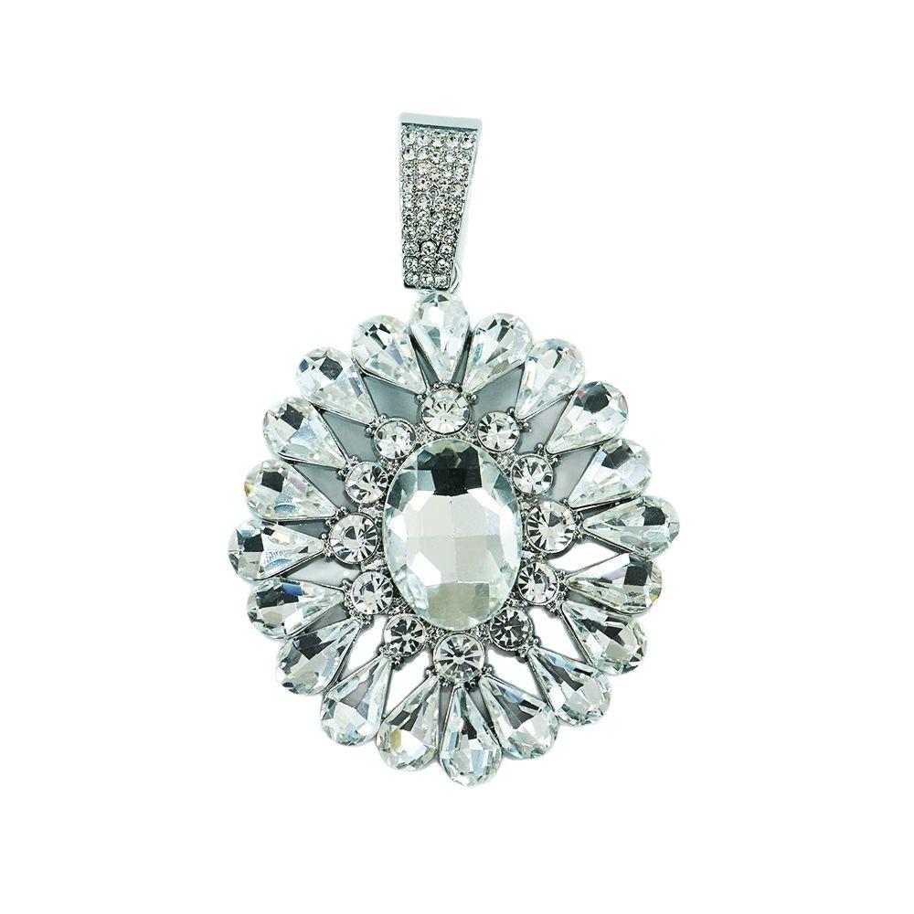 Water Drop Colored Diamond Pendant, Women's Collarbone Chain, Fashion Heavy Industry Light Luxury Designer Colored Necklace